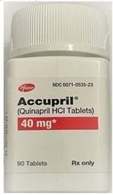 Product image Accupril (Quinapril HCL Tablets) 40 mg