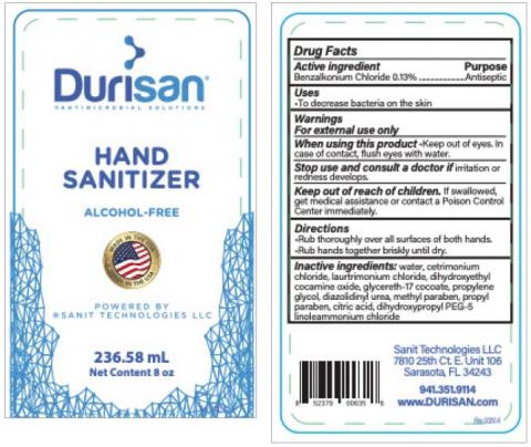 “Durisan Hand Sanitizer, 300 mL, Front Label” & “Durisan Hand Sanitizer, 300 mL, Back Label”