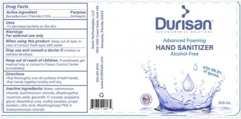 “Durisan Hand Sanitizer, 550 mL, Front Label” & “Durisan Hand Sanitizer, 550 mL, Back Label”