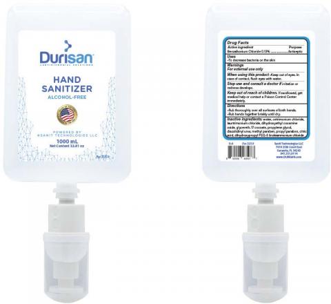 “Durisan Hand Sanitizer, 1000 mL container, Front Label” & “Durisan Hand Sanitizer, 1000 mL container, Back Label”