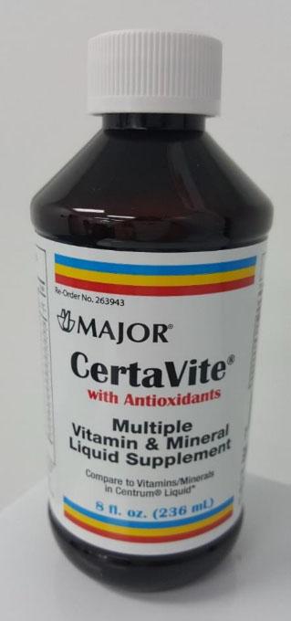 Major Pharmaceuticals Certa-Vite Liquid, 236ML, 00904-5023-09, ALL LOTS.jpg