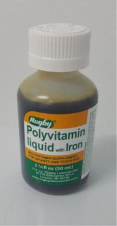 Rugby Poly-Vitamin W Iron Liquid, 50ML, 00536-8530-80, ALL LOTS.jpg