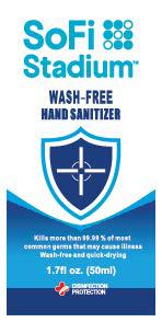 SoFi Stadium hand sanitizer 50 ml front label
