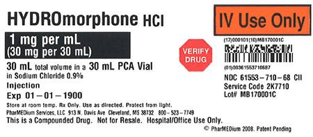 "1 mg/mL HYDROmorphone HCl in 0.9% Sodium Chloride"