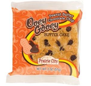 Product image, Prairie City Bakery Peanut Butter Chocolate Chip Ooey Gooey Butter Cake NET WT 2 OZ, Individual pack