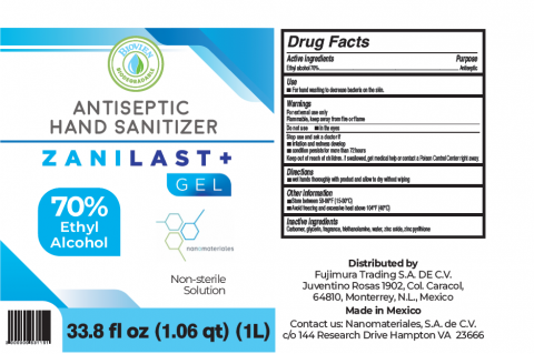 Photo 1 – Labeling, Zanilast+ Antiseptic Hand Sanitizer 1L