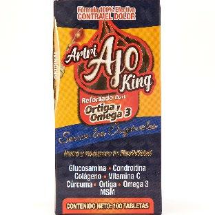 Product image, Artri King Enhcanced Ortiga Omega 3 Curuman Joint Supplement Nettle Glucosamine Tablets 100 count bottles