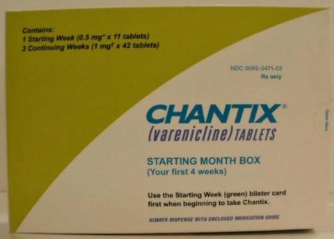 Label – Chantix (varenicline) Tablets, 0.5/1 mg., STARTING MONTH BOX, (Your first 4 weeks)