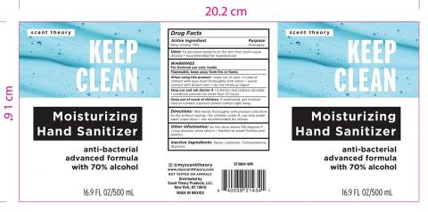 Scent Theory Keep Clean Hand Sanitizer 70% Alcohol, 16.9 fl oz (front)