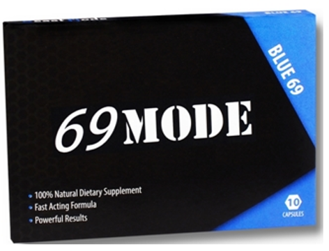 Front of package, 69MODE Blue 69