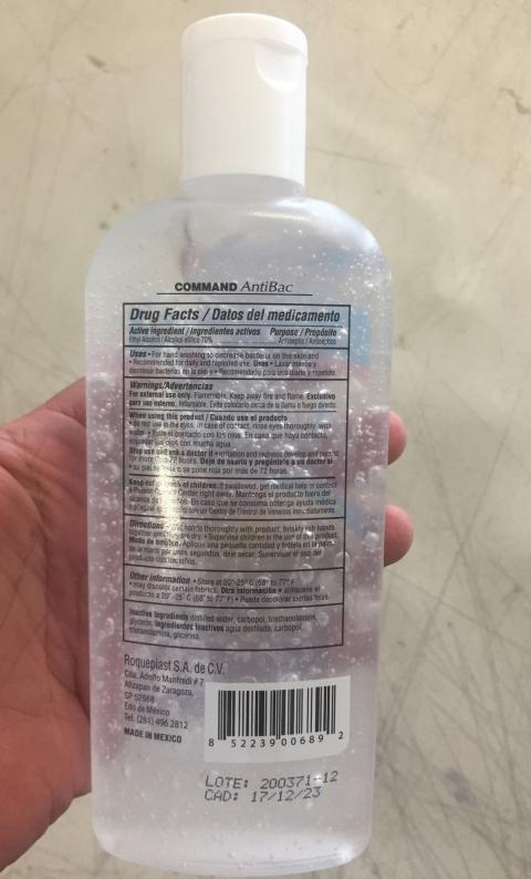 Photo, Command Brands Gel AntiBac Instant Hand Sanitizer