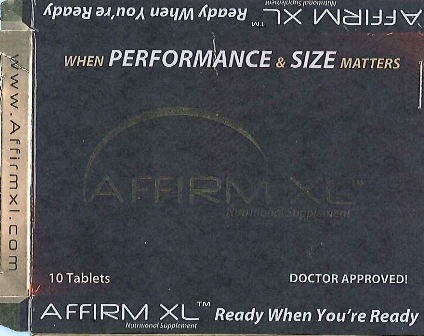 AFFIRM XL Packaging — Front