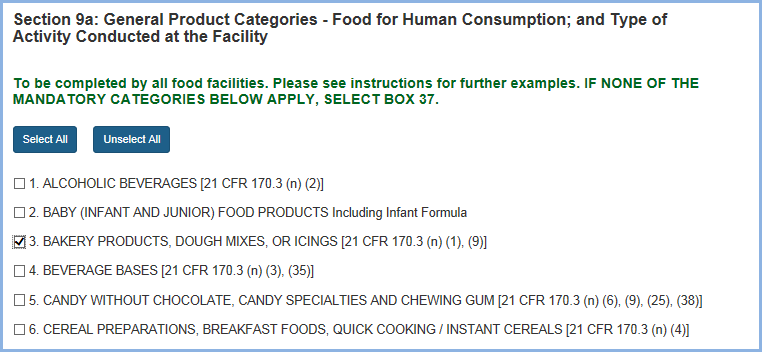 Food Facility Registration Step-by-Step Instructions Figure 14a