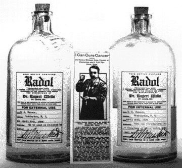 Two bottles labeled 