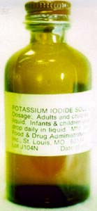 A brown bottle labeled Potassium Iodide Solution