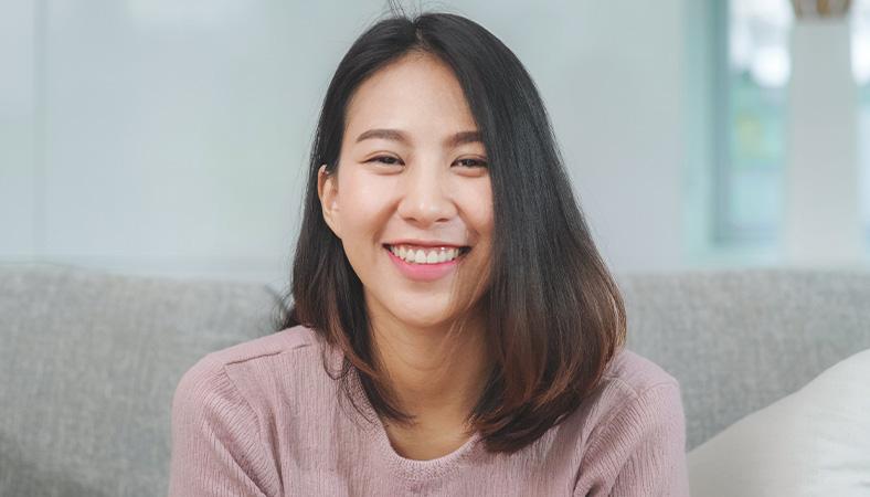 Young woman smiling