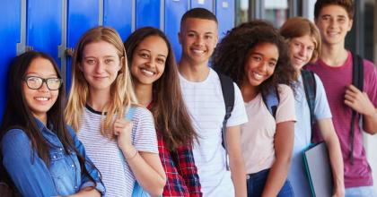 Teenage School Kids Smiling