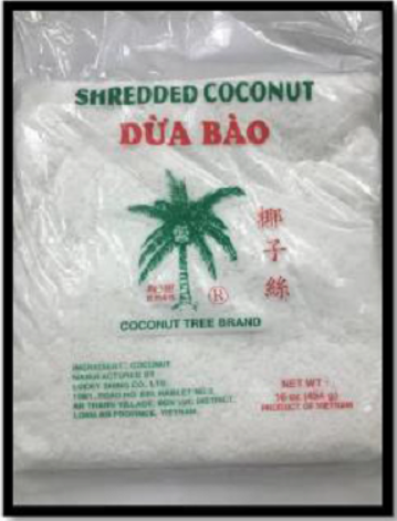 Coconut Tree Brand Frozen Shredded Coconut, 16 oz