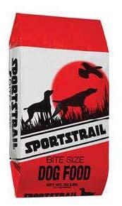 Image 63. “Sportstrail, bite size dog food, Front Label”