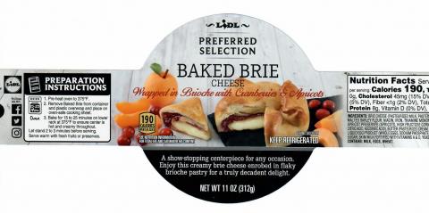 Lidl Cranberry Baked brie