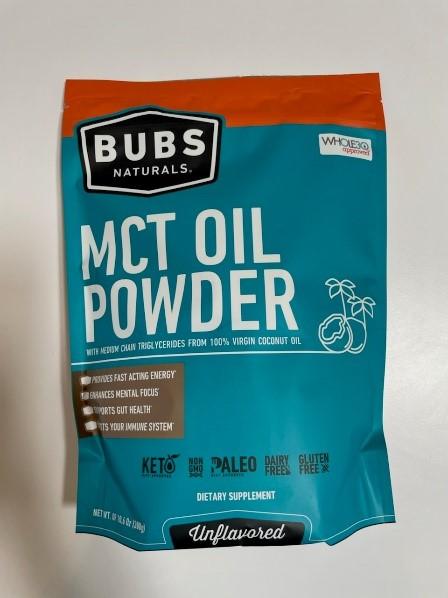 BUBS Naturals MCT Oil Powder Package, front view