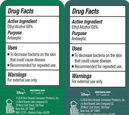 Back Label – STAR WARS MANDALORIAN HAND SANITIZER, DRUG FACTS