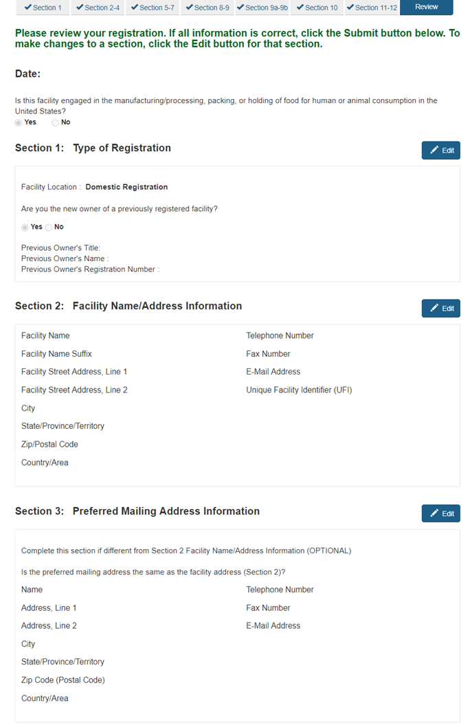 Food Facility Registration Step-by-Step Instructions Review Registration Figure 19