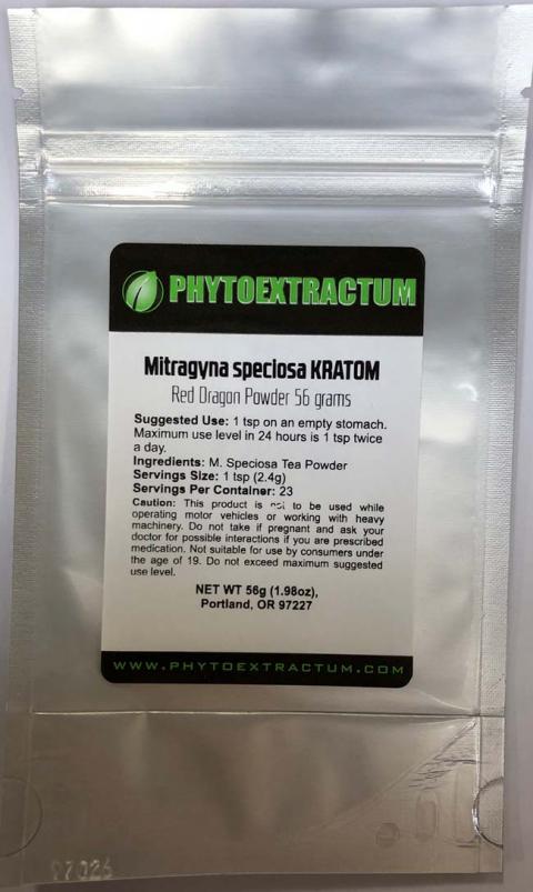 "PHYTOEXTRACTUM MITRAGYNA SPECIOSA KRATOM RED DRAGON POWDER 56G"