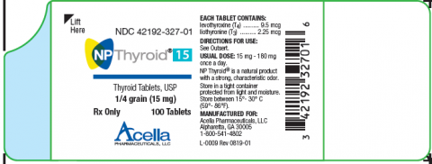 Labeling, NP Thyroid 15