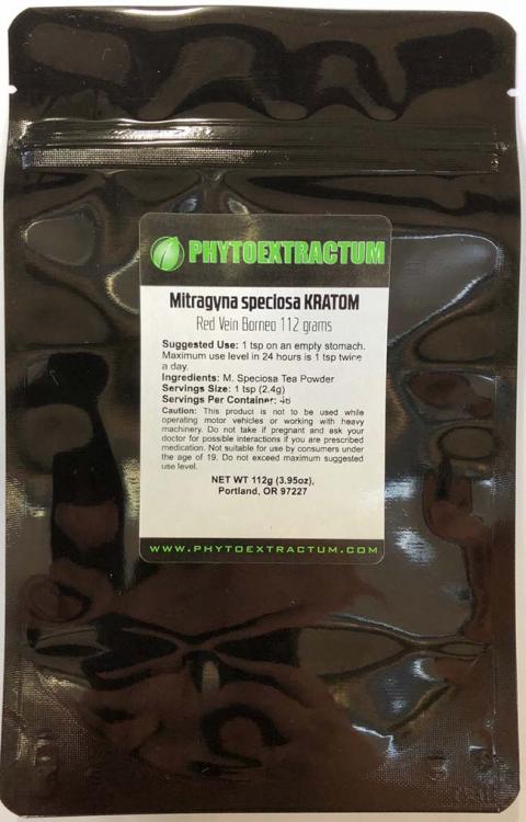 "PHYTOEXTRACTUM MITRAGYNA SPECIOSA KRATOM RED VEIN BORNEO 112G"