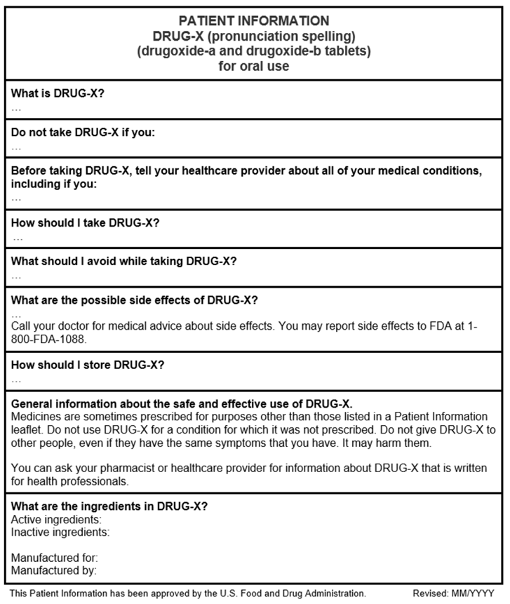 patient package insert