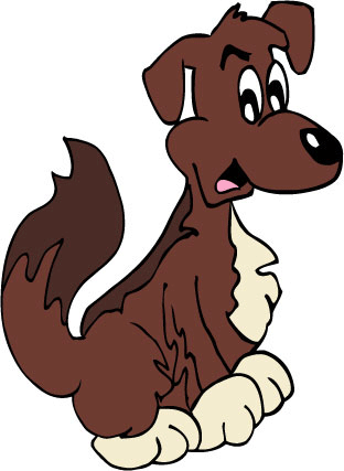 perro de dibujos animados marrones
