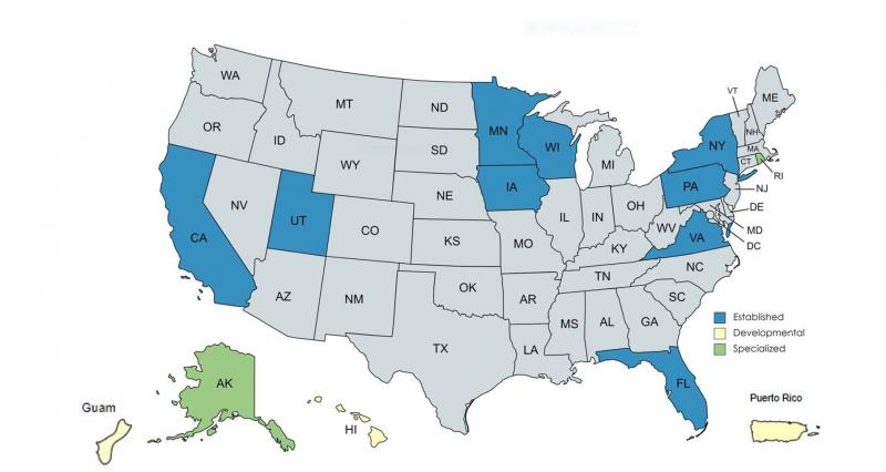 Map of Domestic Mutual Reliance Partnership Agreements in the USA