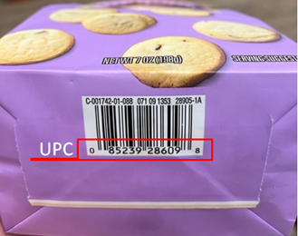 Package Bottom: Location of UPC 