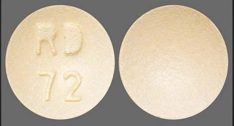 Product image, 60mg tablets round, light orange-colored