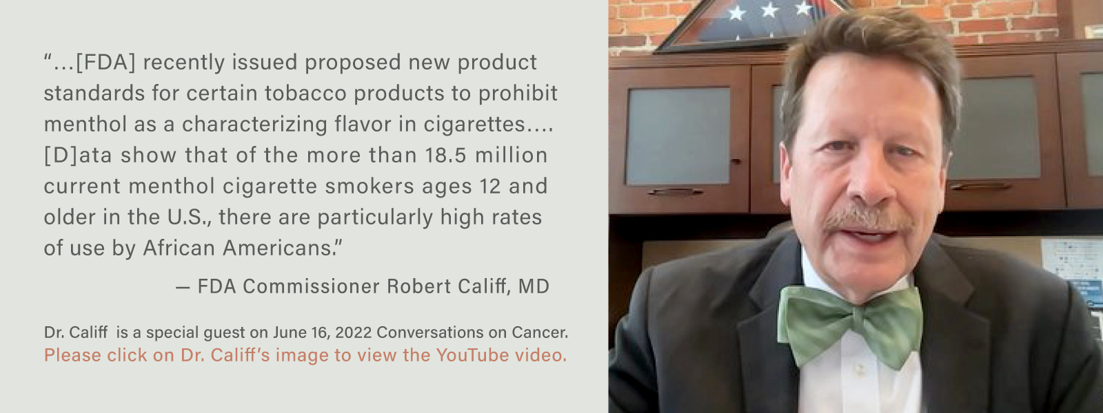 Dr. Califf YouTube Graphic