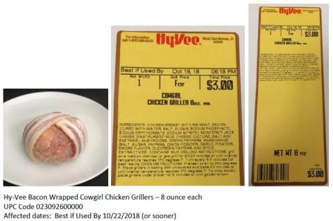 Hy-Vee Bacon Wrapped Cowgirl Chicken Griller