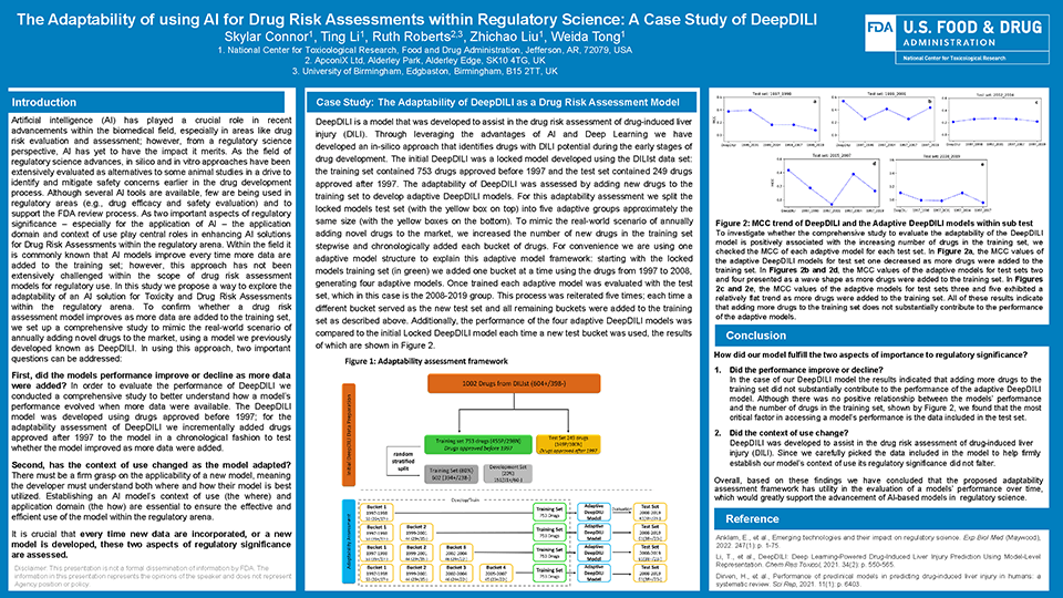 The Adaptability of using AI for Drug Safety Assessments within Regulatory Science: A Case Study of DeepDILI