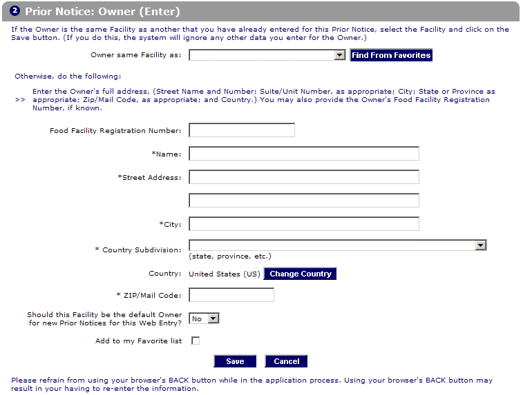 PNSI - Creating and Submitting a Prior Notice Fig 30