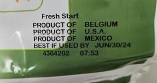 Image 11 – Labeling, Fresh Start, image of product coding 