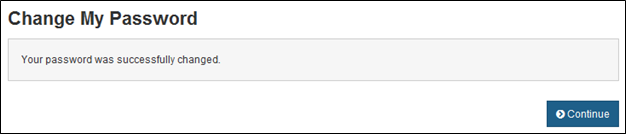 Password change was successful