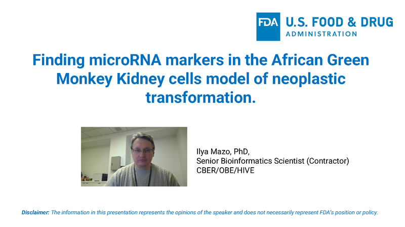 Finding microRNA markers in the African Green Monkey Kidney cells model of neoplastic transformation