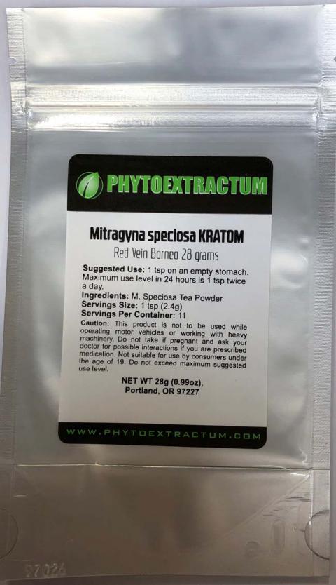 "PHYTOEXTRACTUM MITRAGYNA SPECIOSA KRATOM RED VEIN BORNEO 28G"