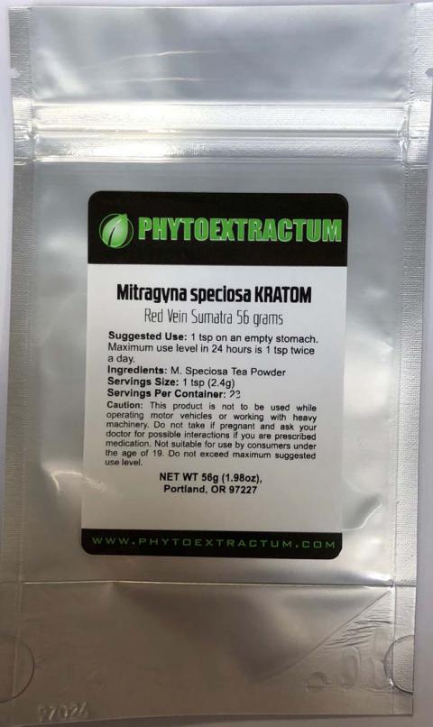 "PHYTOEXTRACTUM MITRAGYNA SPECIOSA KRATOM RED VEIN SUMATRA 56G"