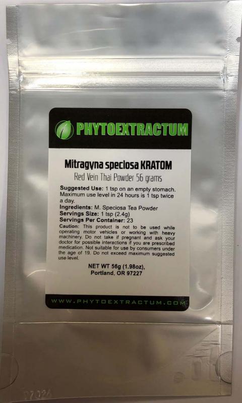 "PHYTOEXTRACTUM MITRAGYNA SPECIOSA KRATOM RED VEIN THAI POWDER 56G"