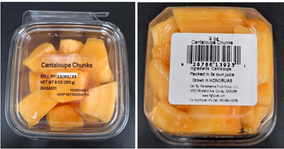 Cantaloupe Chunks, 9 oz.