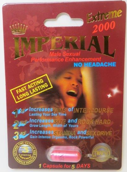 “Imperial Extreme 2000, Male Sexual Performance Enhancement, 1 capsule for 5 days”