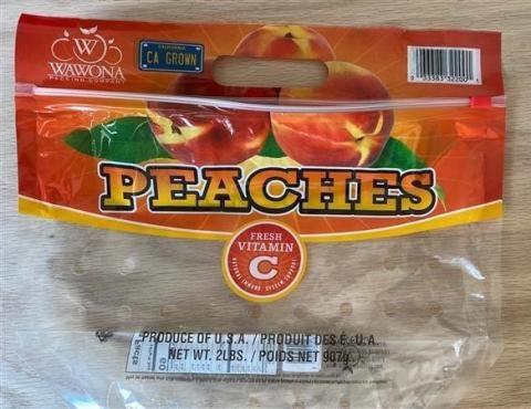 Package of Wawona Peaches