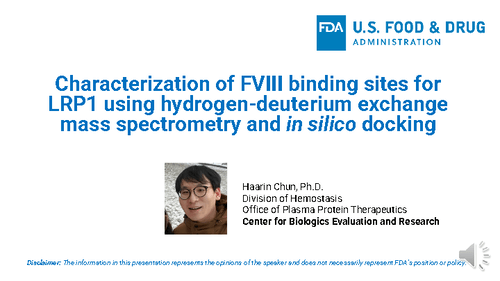 Characterization of FVIII Binding Sites for LRP1 Using Hydrogen-Deuterium Exchange Mass Spectrometry and In Silico Docking