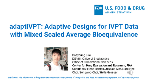 adaptIVPT an R-package for Assessing Bioequivalence of Topical, Dermatological Products via an Adaptive Design